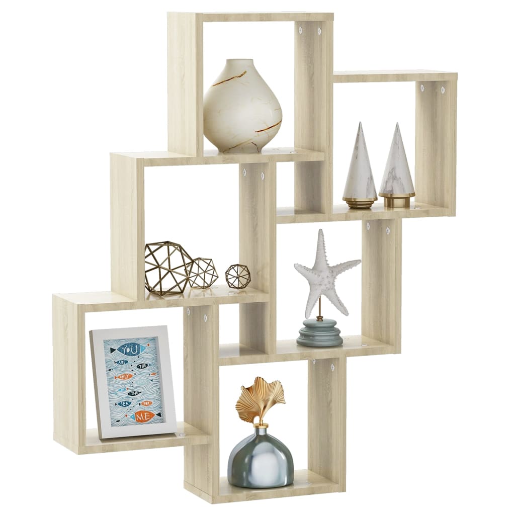 Wall shelf, Sonoma oak, 78x15x93cm, engineered wood