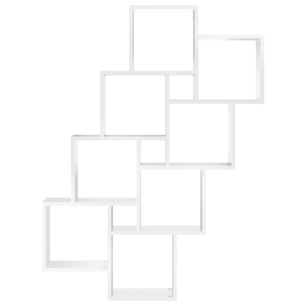 Wall shelf, white, 90x15x119cm, engineered wood