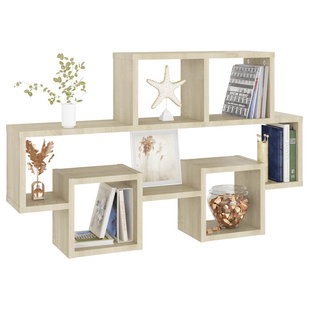 Car-shaped wall shelf, oak, 82x15x51cm, wood