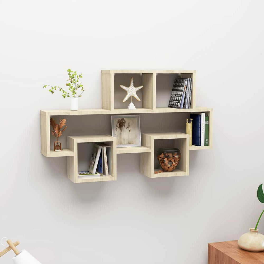 Car-shaped wall shelf, oak, 82x15x51cm, wood