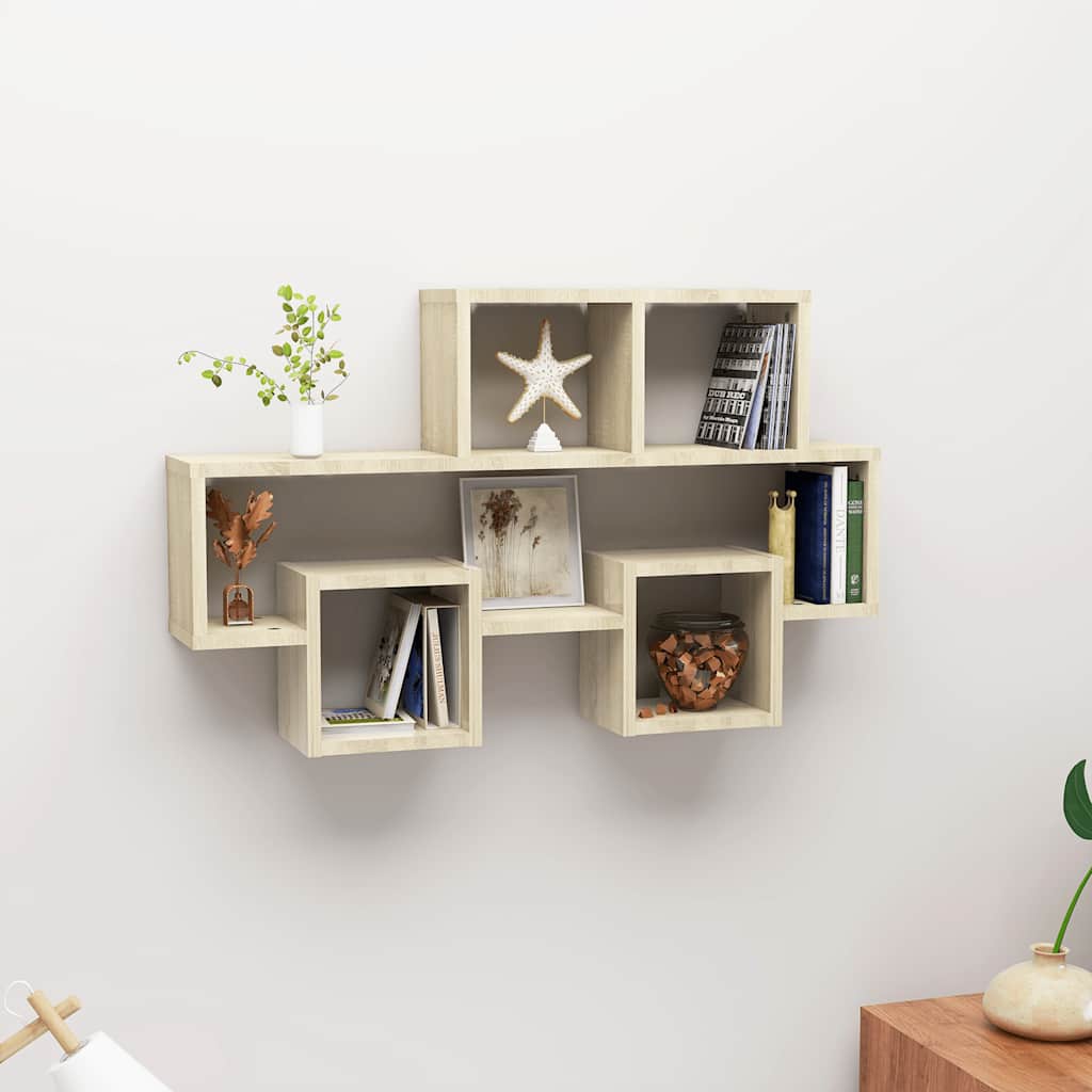 Car-shaped wall shelf, oak, 82x15x51cm, wood