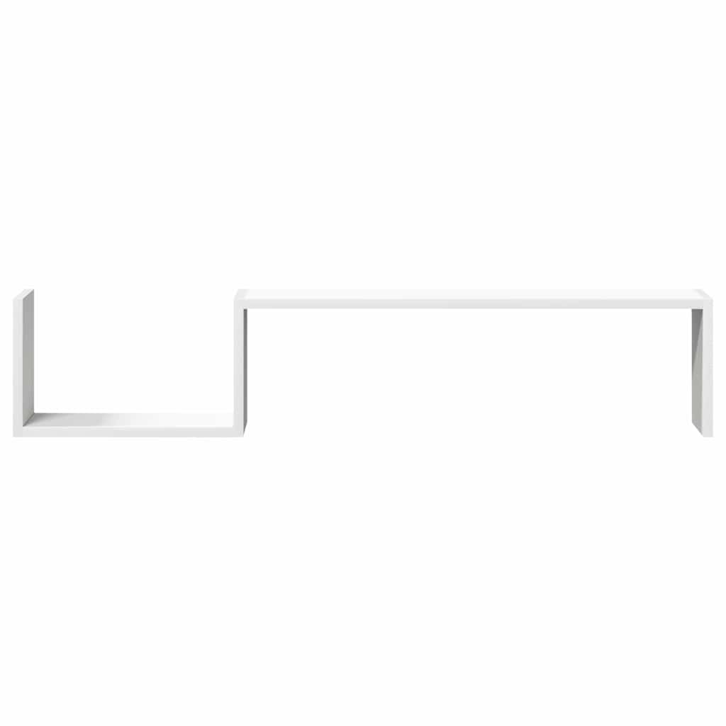Wall shelves, 2 pcs., white, 100x15x20cm, engineered wood