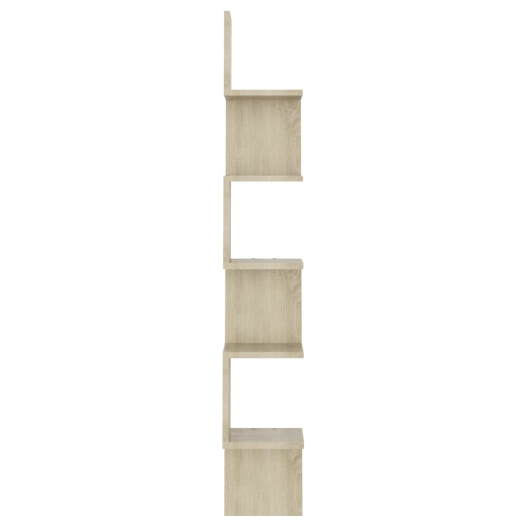Wall corner shelf, oak, 20x20x127.5cm, wood