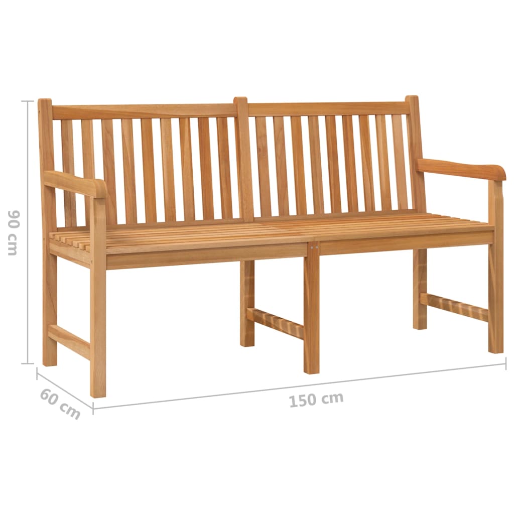 Dārza sols, 150 cm, tīkkoka masīvkoks