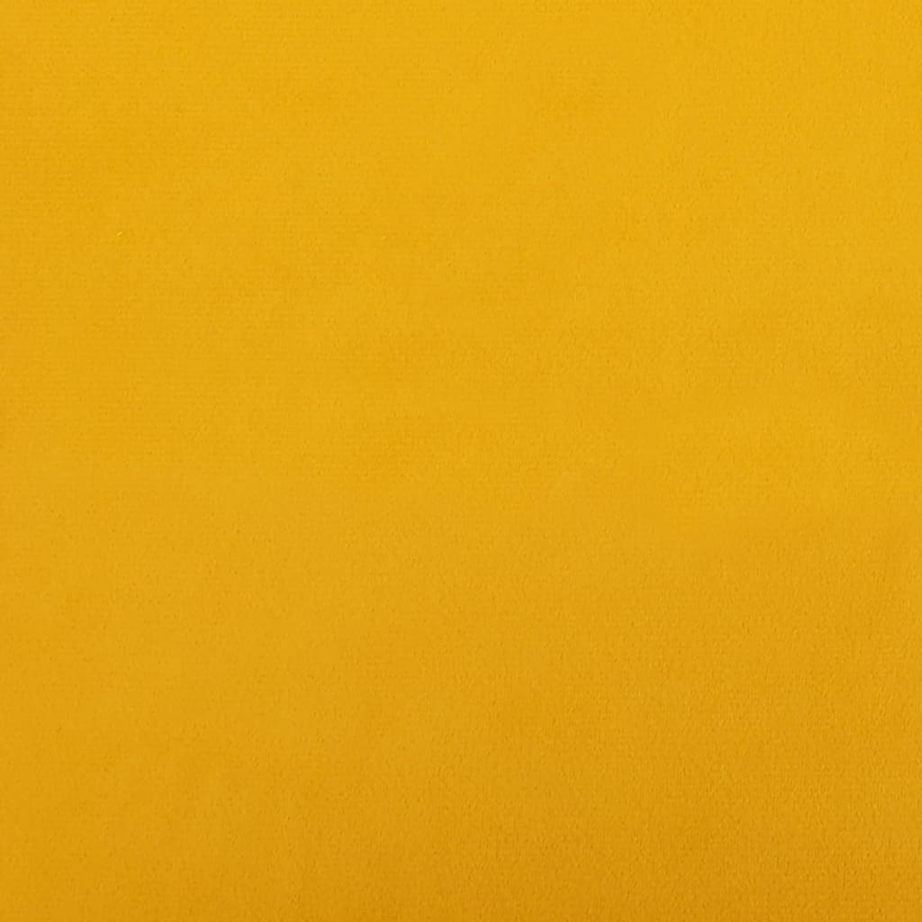 Dining chairs, 2 pcs, yellow, velvet