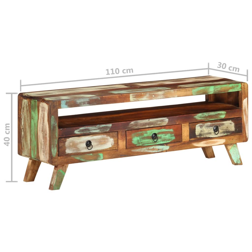 TV cabinet, various colours, 110x30x40cm, reclaimed wood