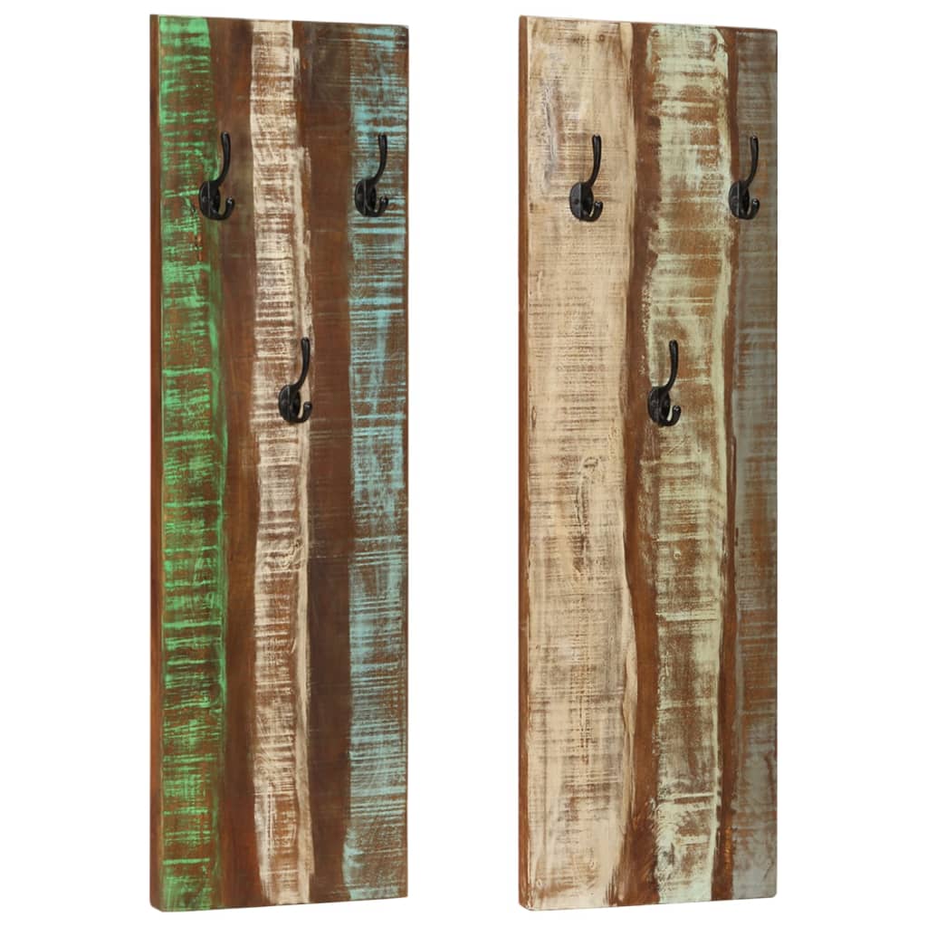 Coat racks, 2 pcs., 36x3x110cm, reclaimed solid wood