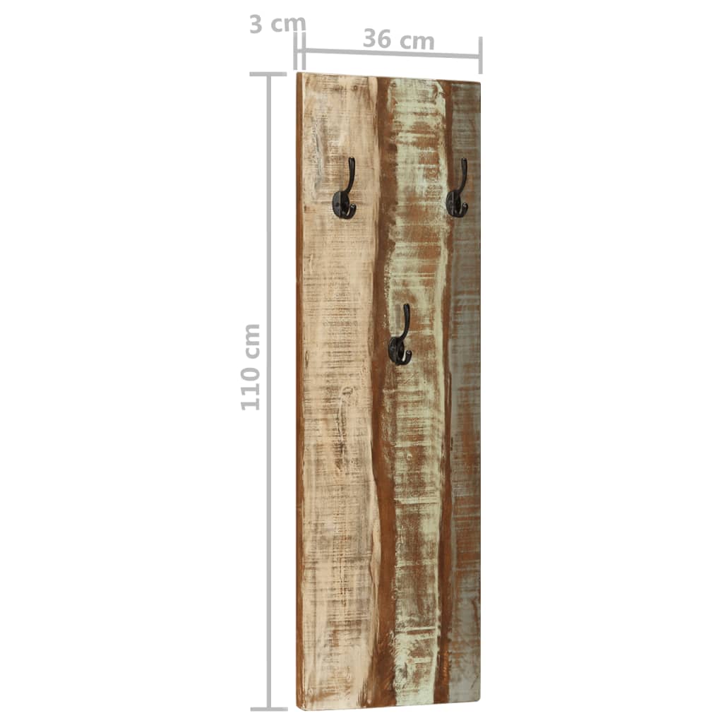 Coat racks, 2 pcs., 36x3x110cm, reclaimed solid wood