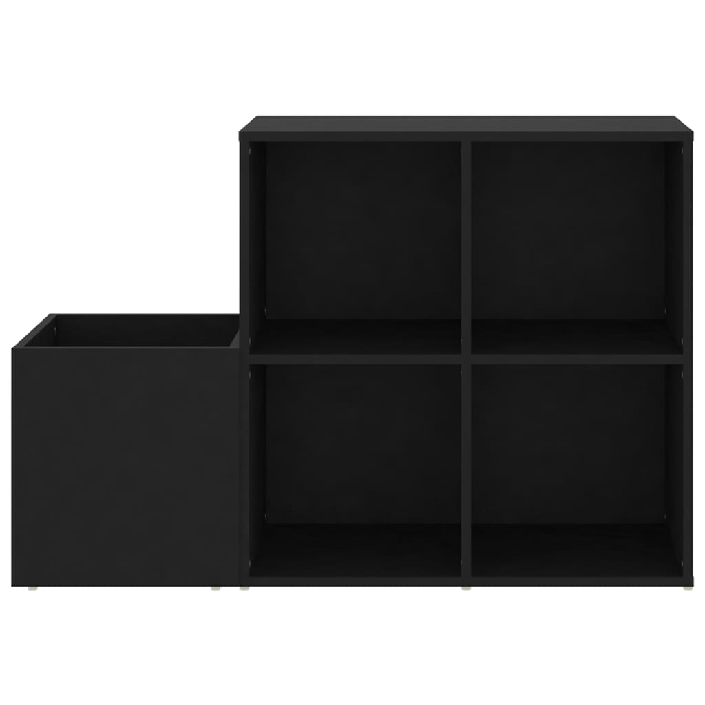 Garderobes skapītis apaviem, melns, 105x35,5x70cm, koks