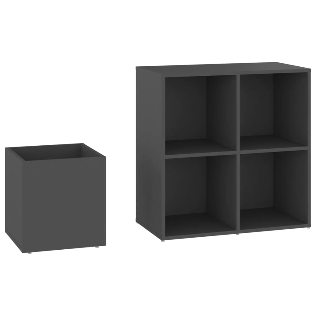 Hallway shoe cabinet, gray, 105x35.5x70cm, wood