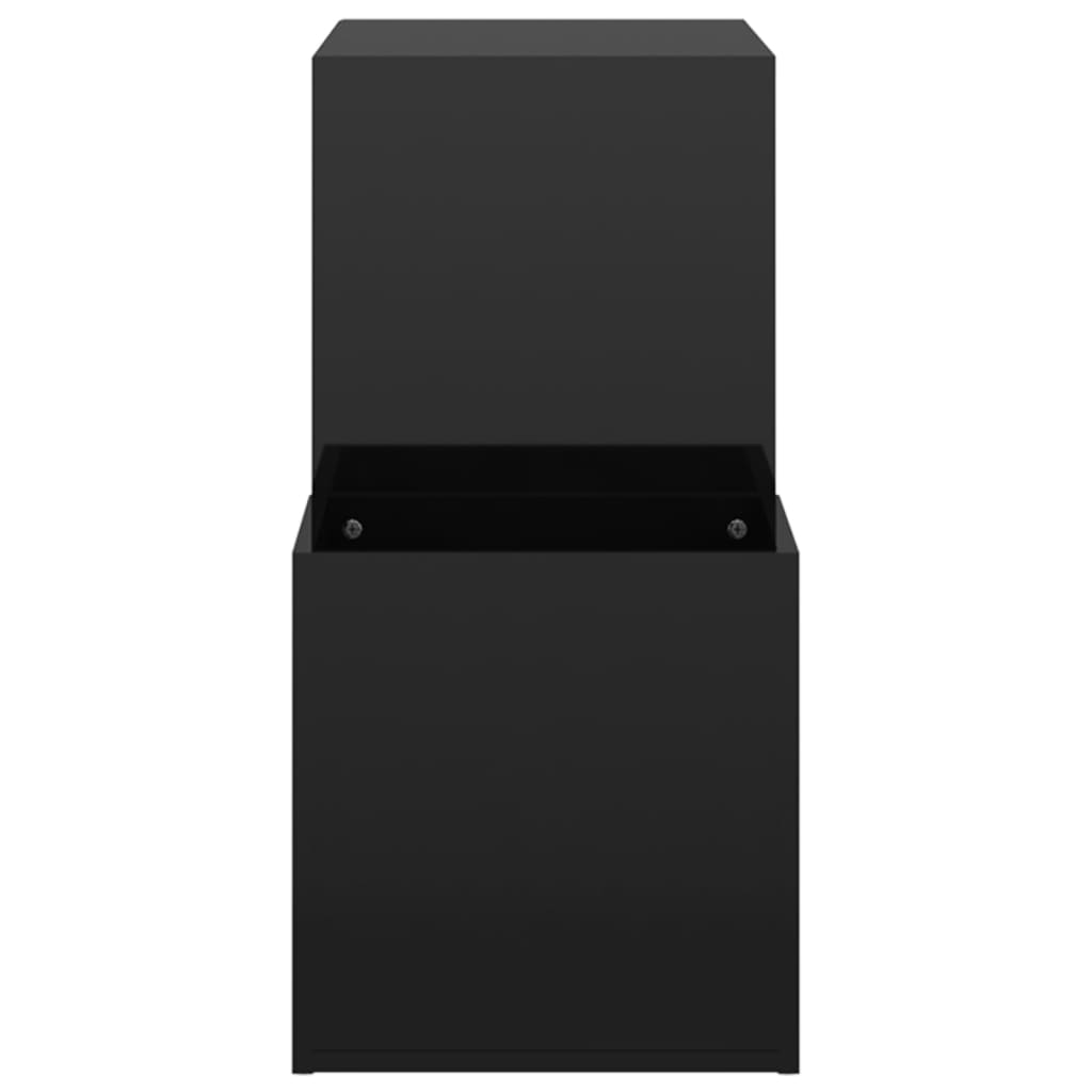 Hallway shoe cabinet, black, 105x35.5x70cm, wood
