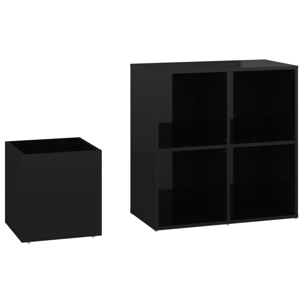 Hallway shoe cabinet, black, 105x35.5x70cm, wood