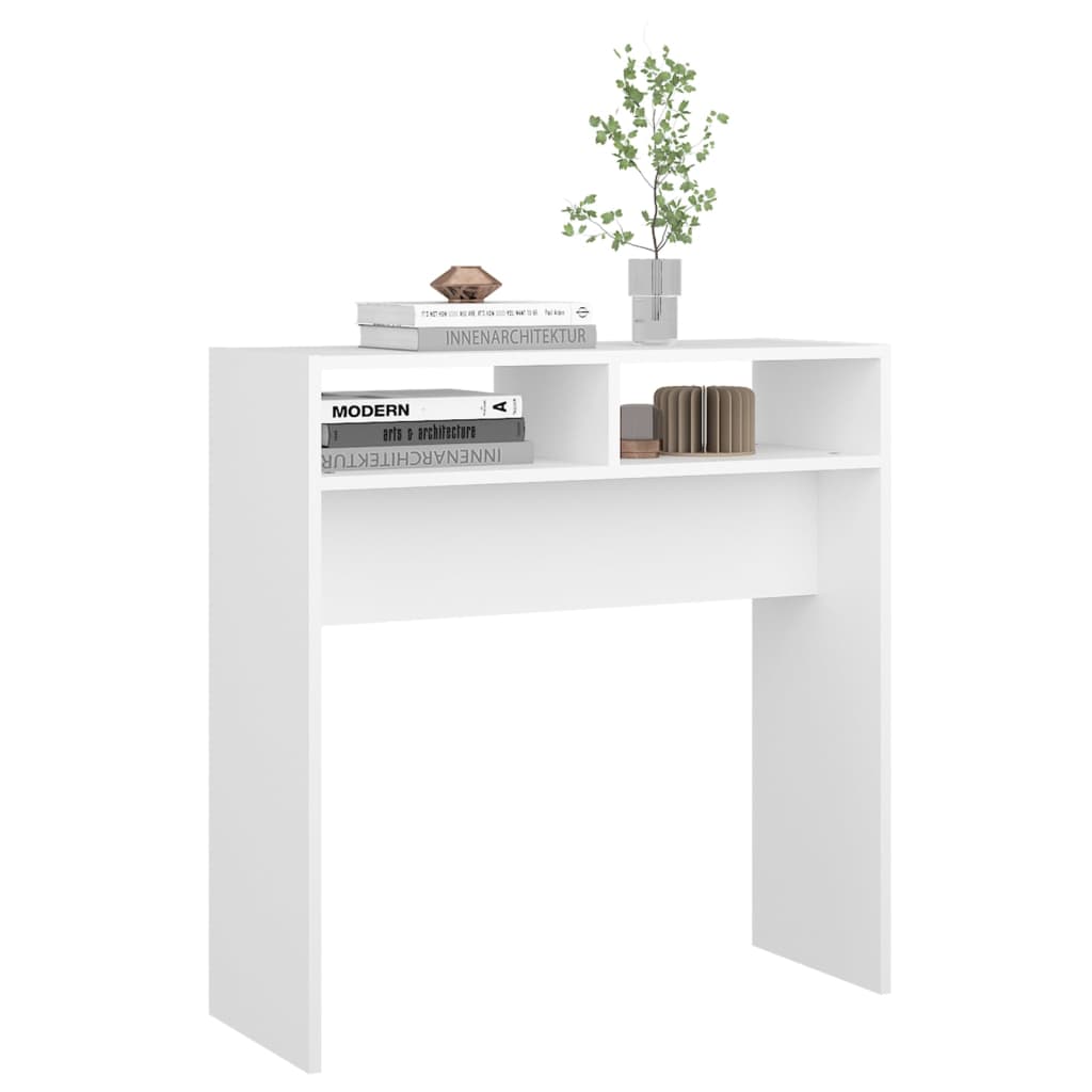 Konsolinis staliukas, baltas, 78x30x80cm, apdirbta mediena