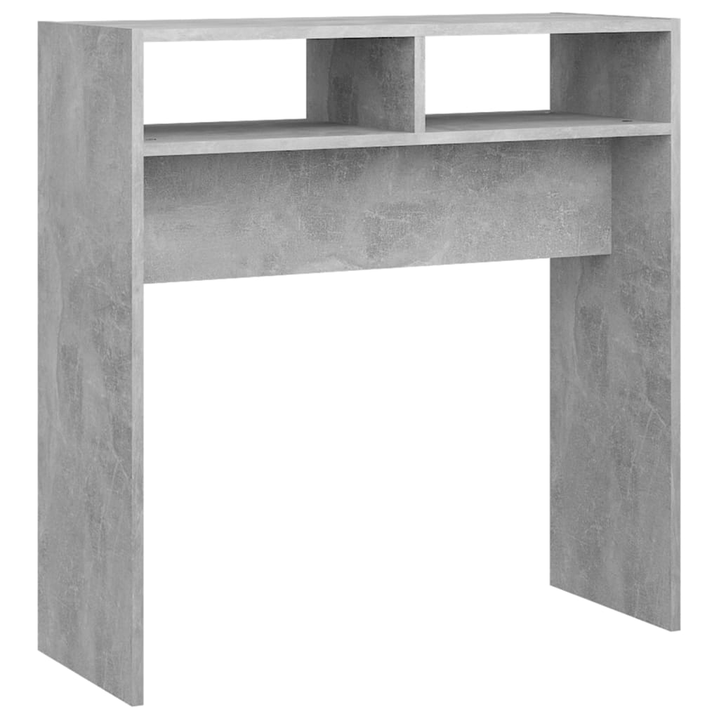 Konsolinis staliukas, betono, 78x30x80cm, apdirbta mediena