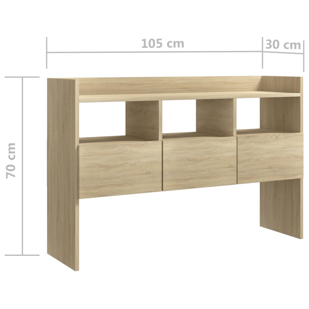 Sideboard, Sonoma oak, 105x30x70cm, engineered wood