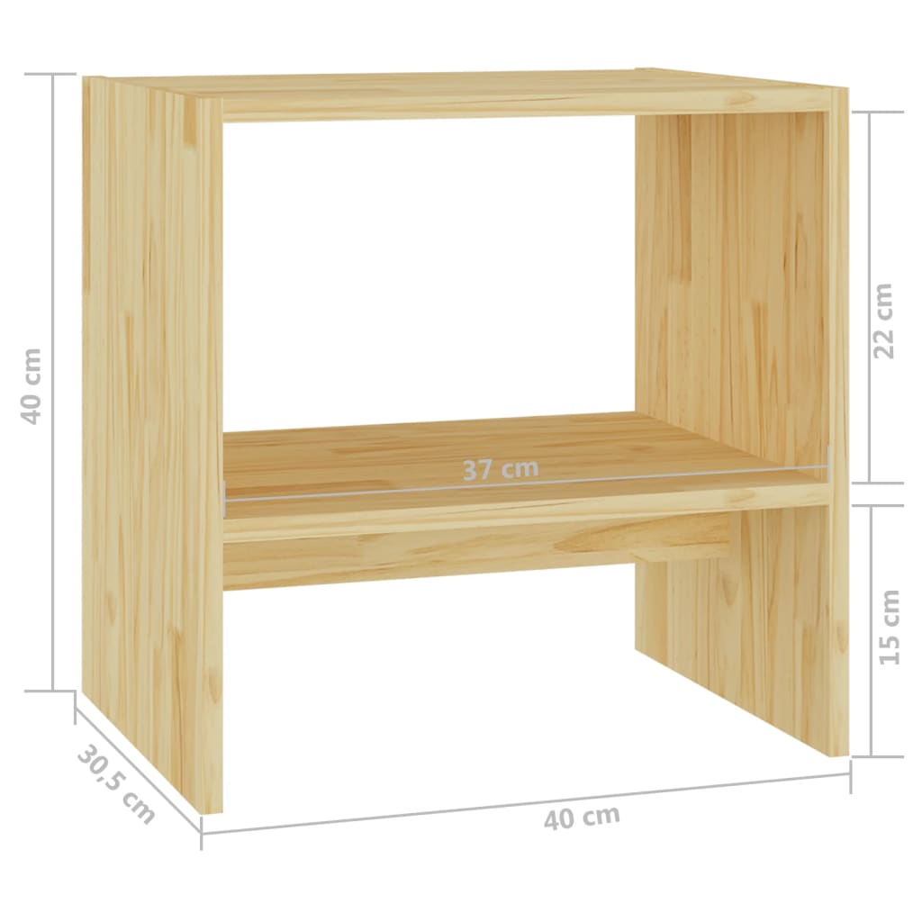 Bedside tables, 2 pcs., 40x30.5x40cm, solid pine