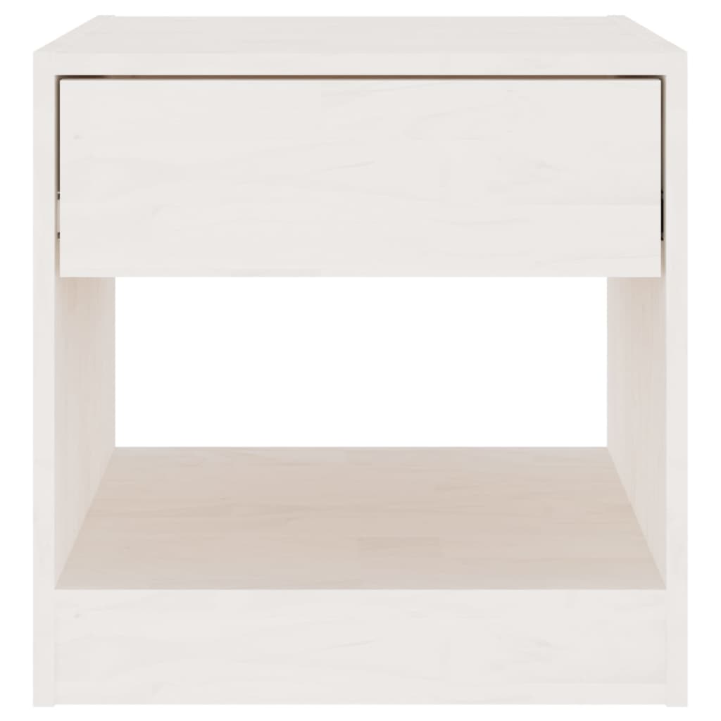 Nightstands, 2 pcs., white, 40x31x40cm, solid pine