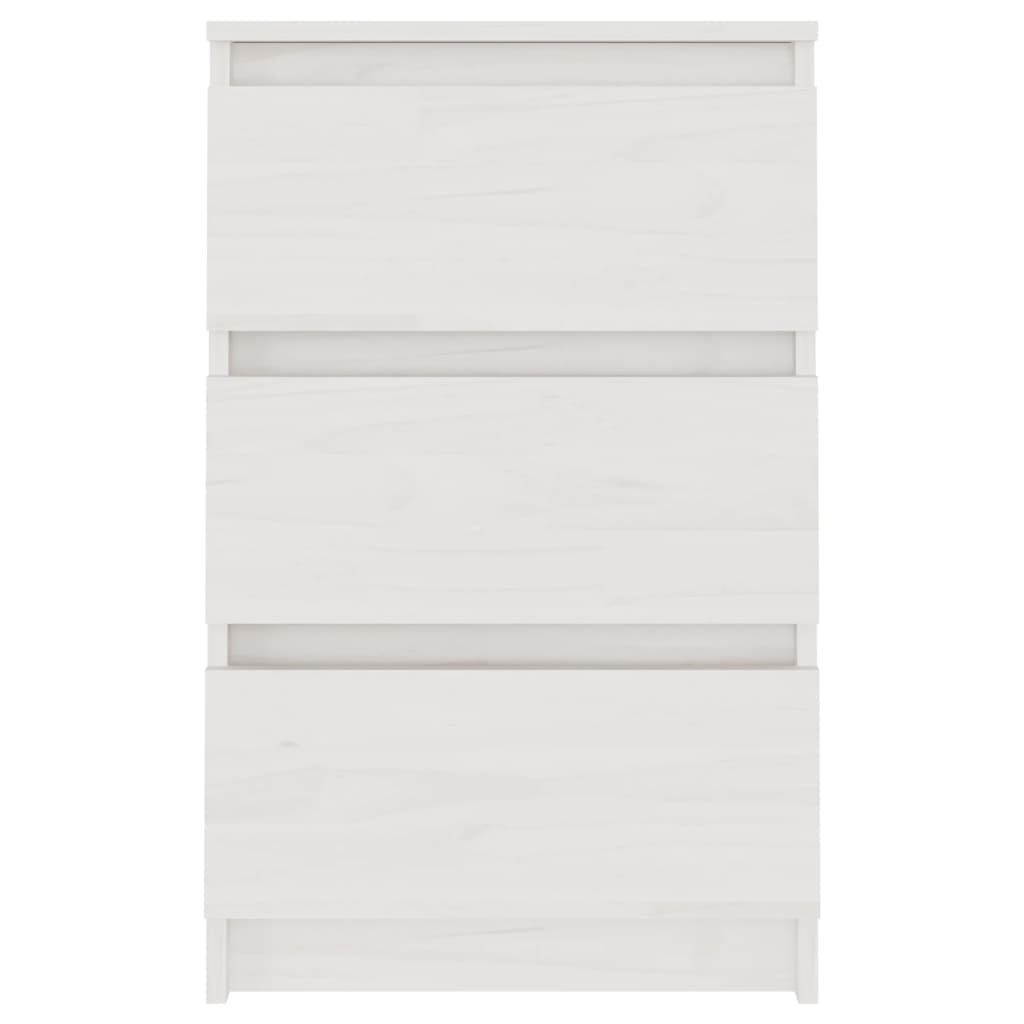 Naktsskapīši, 2 gab., balti, 40x29,5x64cm, priedes masīvkoks