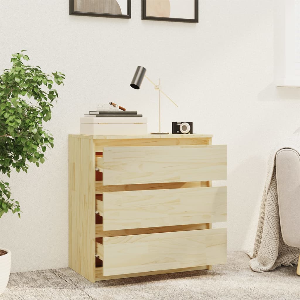 Nightstand, 60x36x64cm, solid pine