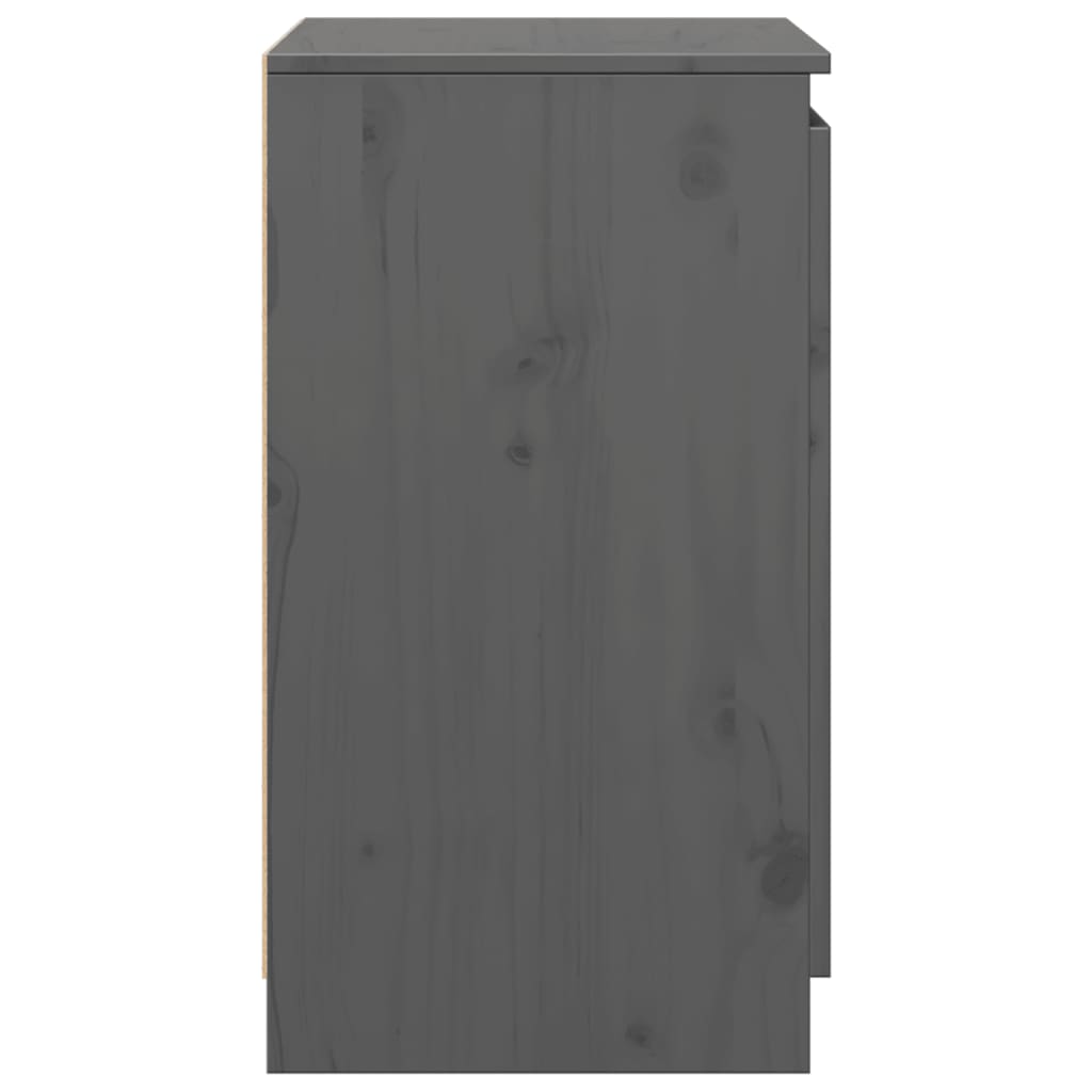 Side cabinet, grey, 60x36x65cm, solid pine