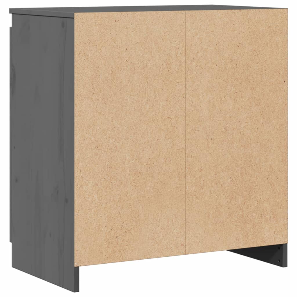 Side cabinet, grey, 60x36x65cm, solid pine