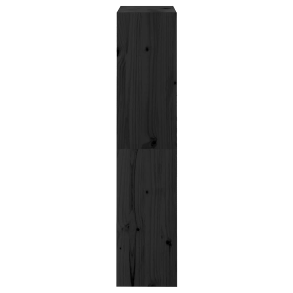 Grāmatu plaukts/istabas nodalījums, melns, 60x30x135,5cm, priede