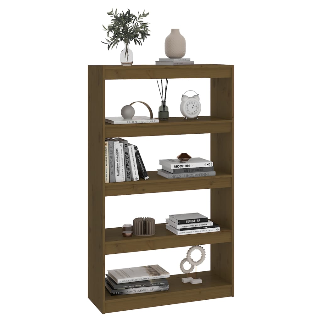 Grāmatu plaukts/istabas nodalījums, brūns, 80x30x135,5cm, priede