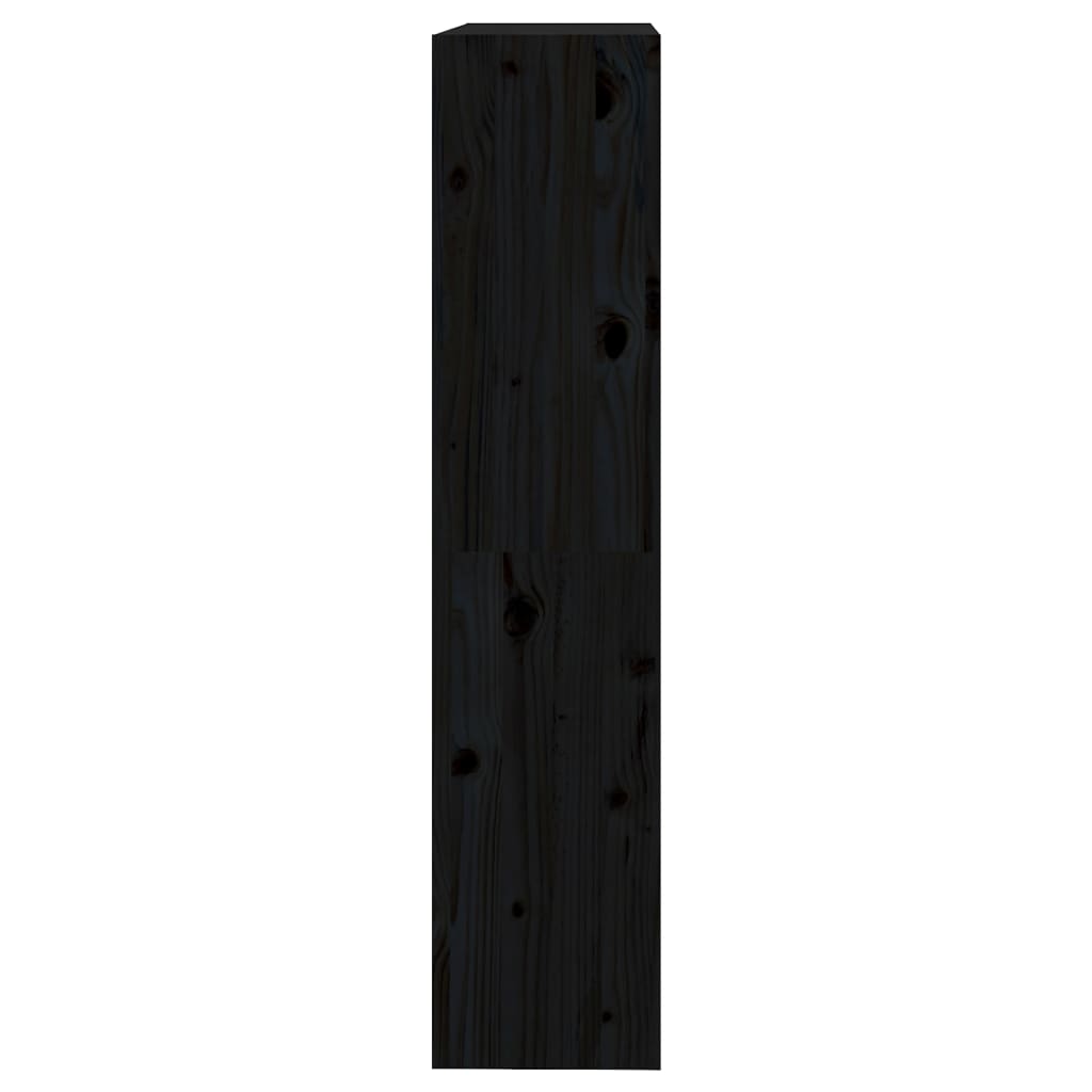 Bookcase/room divider, black, 80x30x135.5cm, pine
