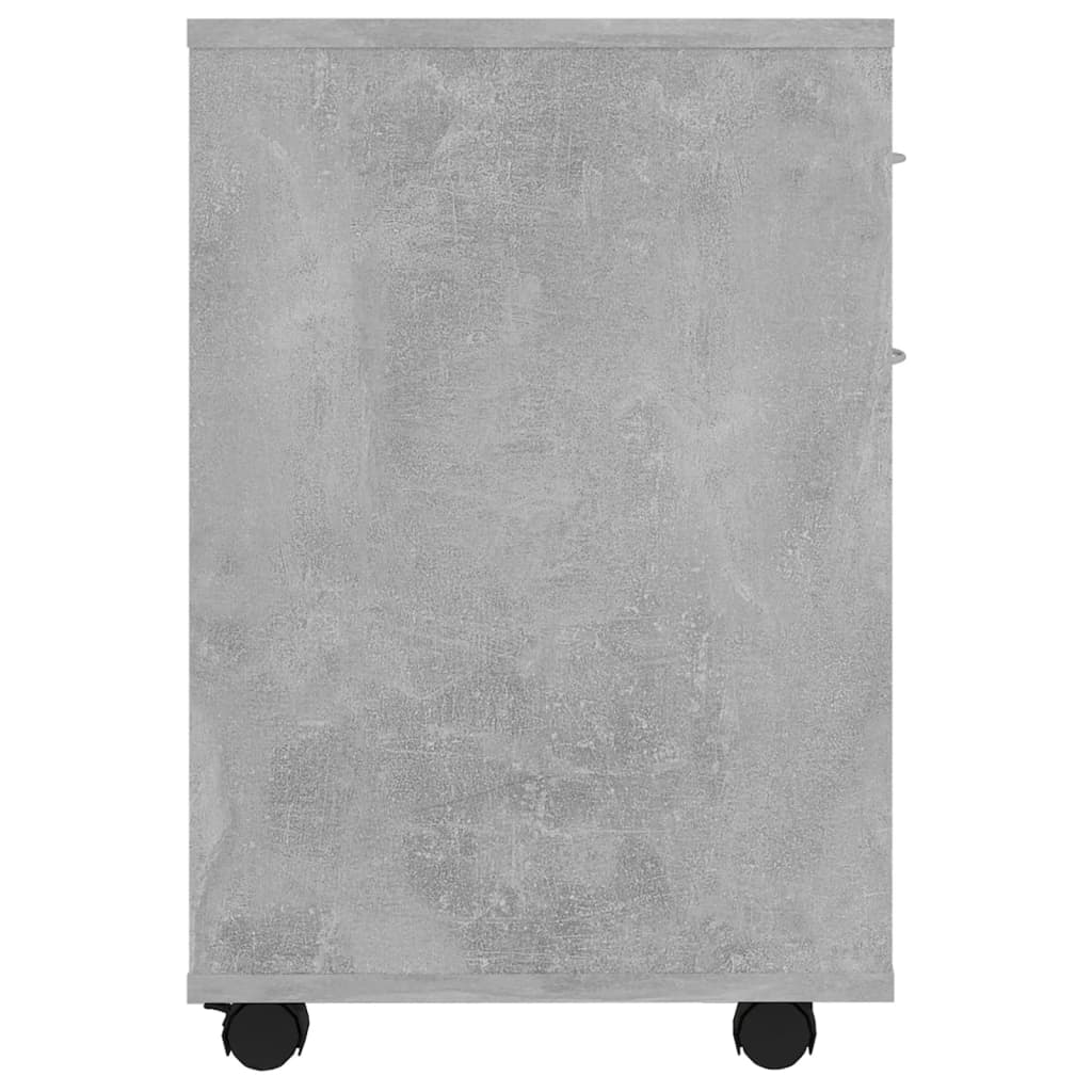 Cabinet with wheels, concrete, 45x38x54cm, treated wood