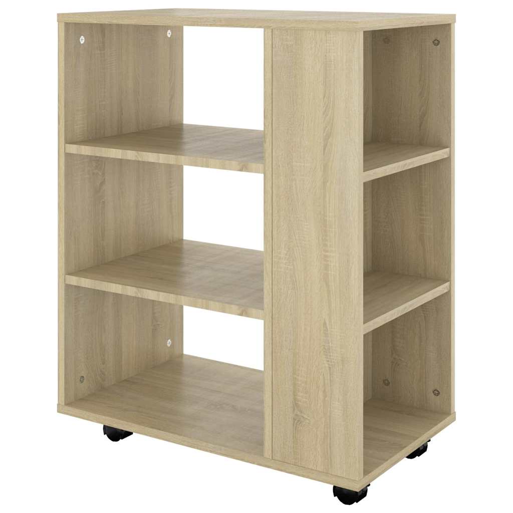 Cabinet with castors, oak, 60x35x75cm, treated wood