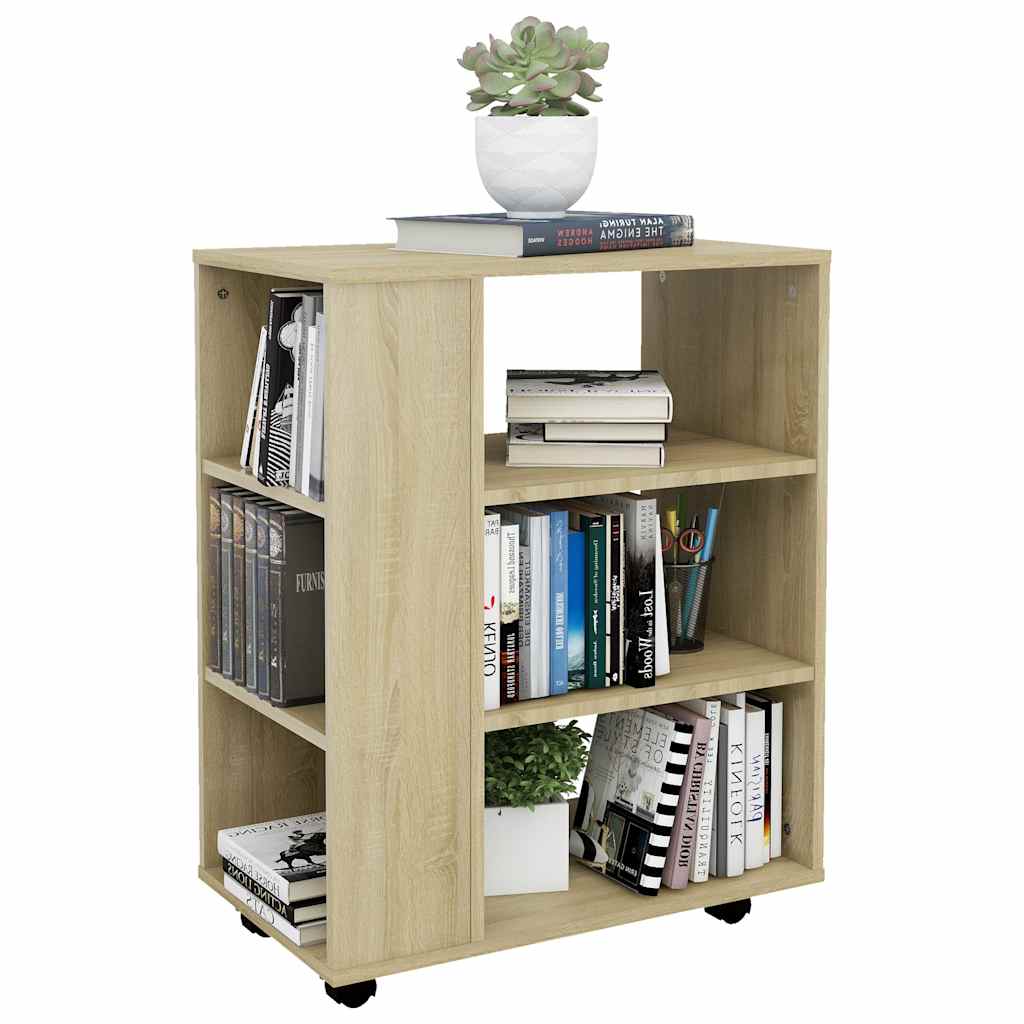 Cabinet with castors, oak, 60x35x75cm, treated wood