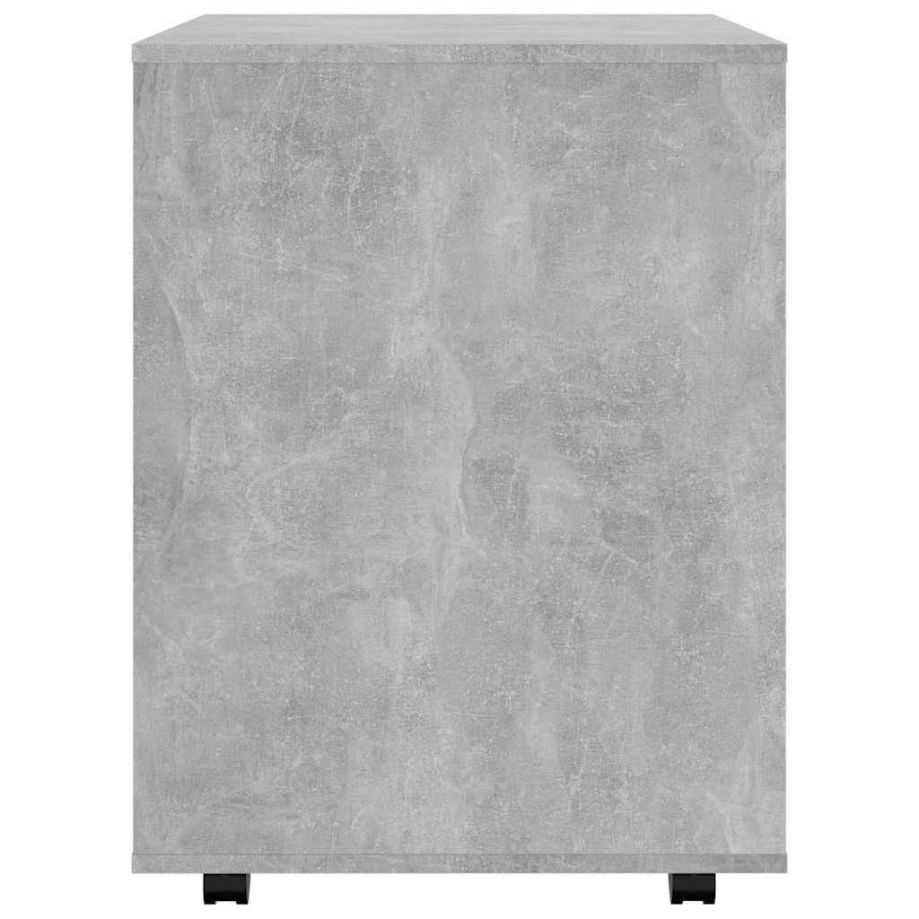 Skapītis ar ritentiņiem, betona, 60x53x72cm, apstrādāta koksne