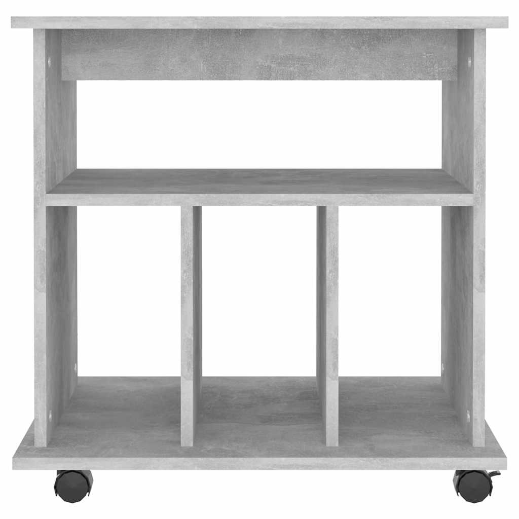 Cabinet with wheels, concrete, 60x45x60cm, treated wood