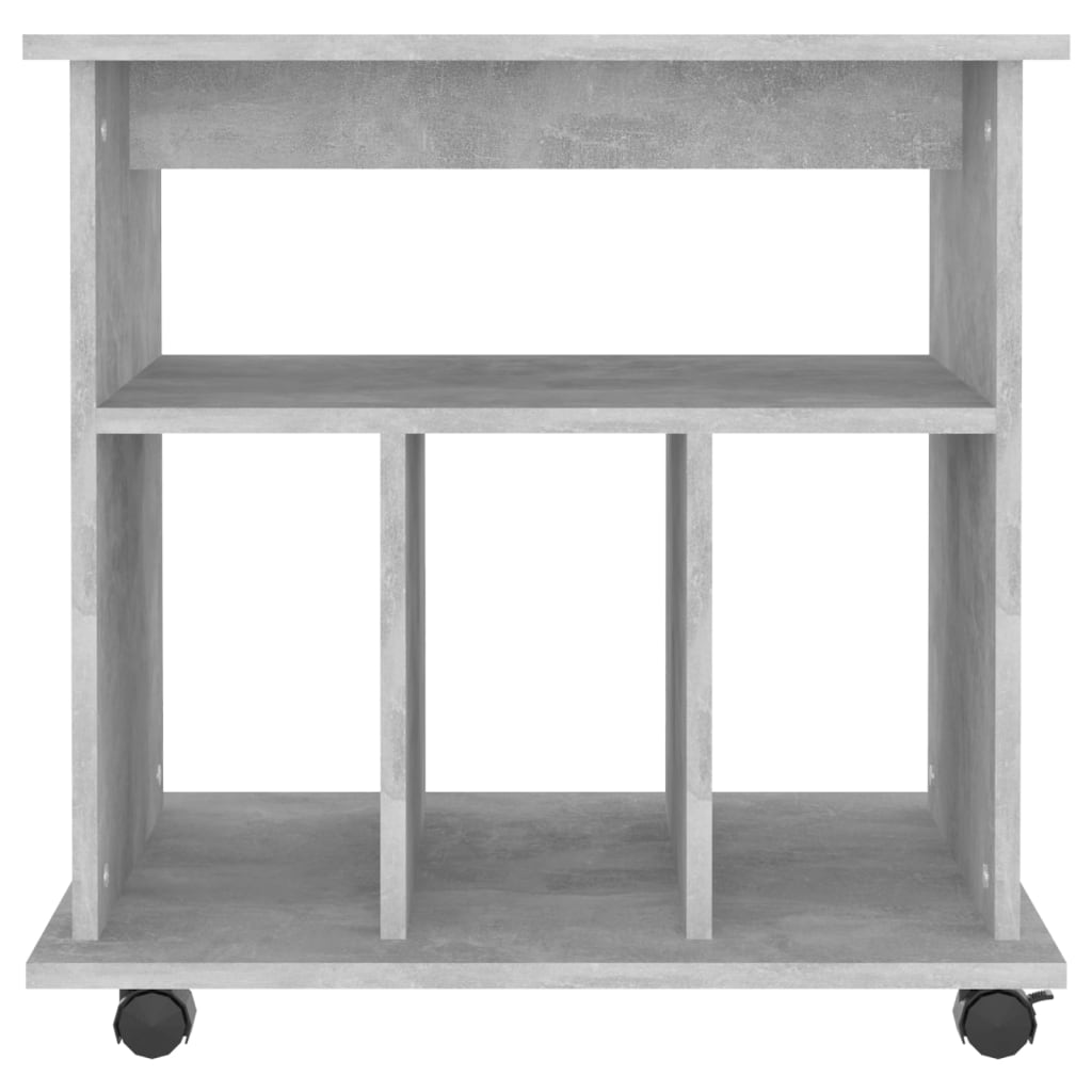 Cabinet with wheels, concrete, 60x45x60cm, treated wood