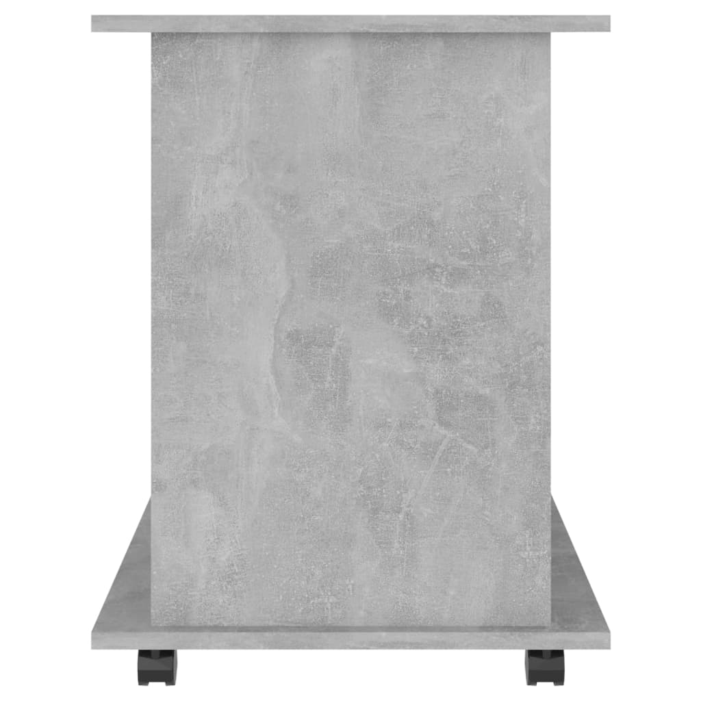 Cabinet with wheels, concrete, 60x45x60cm, treated wood