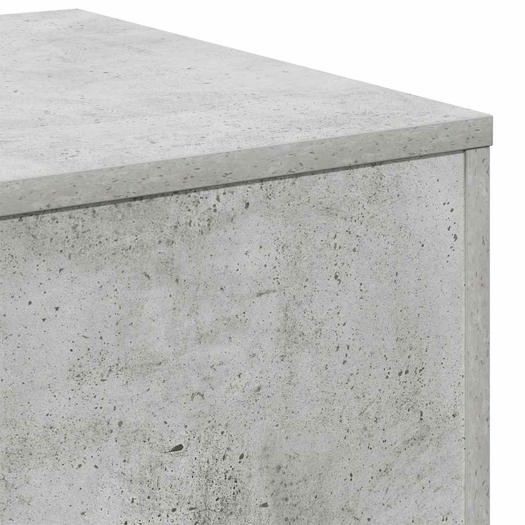 Šoniniai staliukai, 3vnt., betono pilki, apdirbta mediena