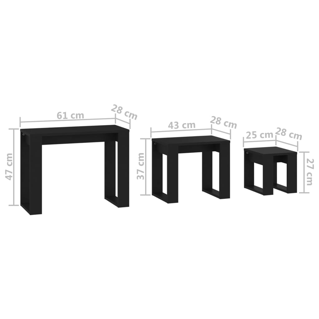 Coffee table CECILIA II, black
