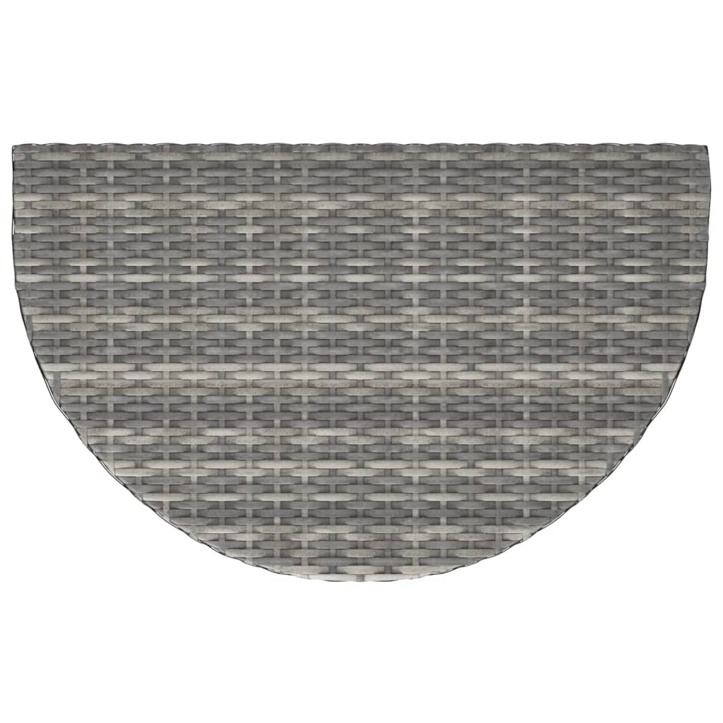 Sodo stalas, pilkos spalvos, 80x50x75cm, poliratanas