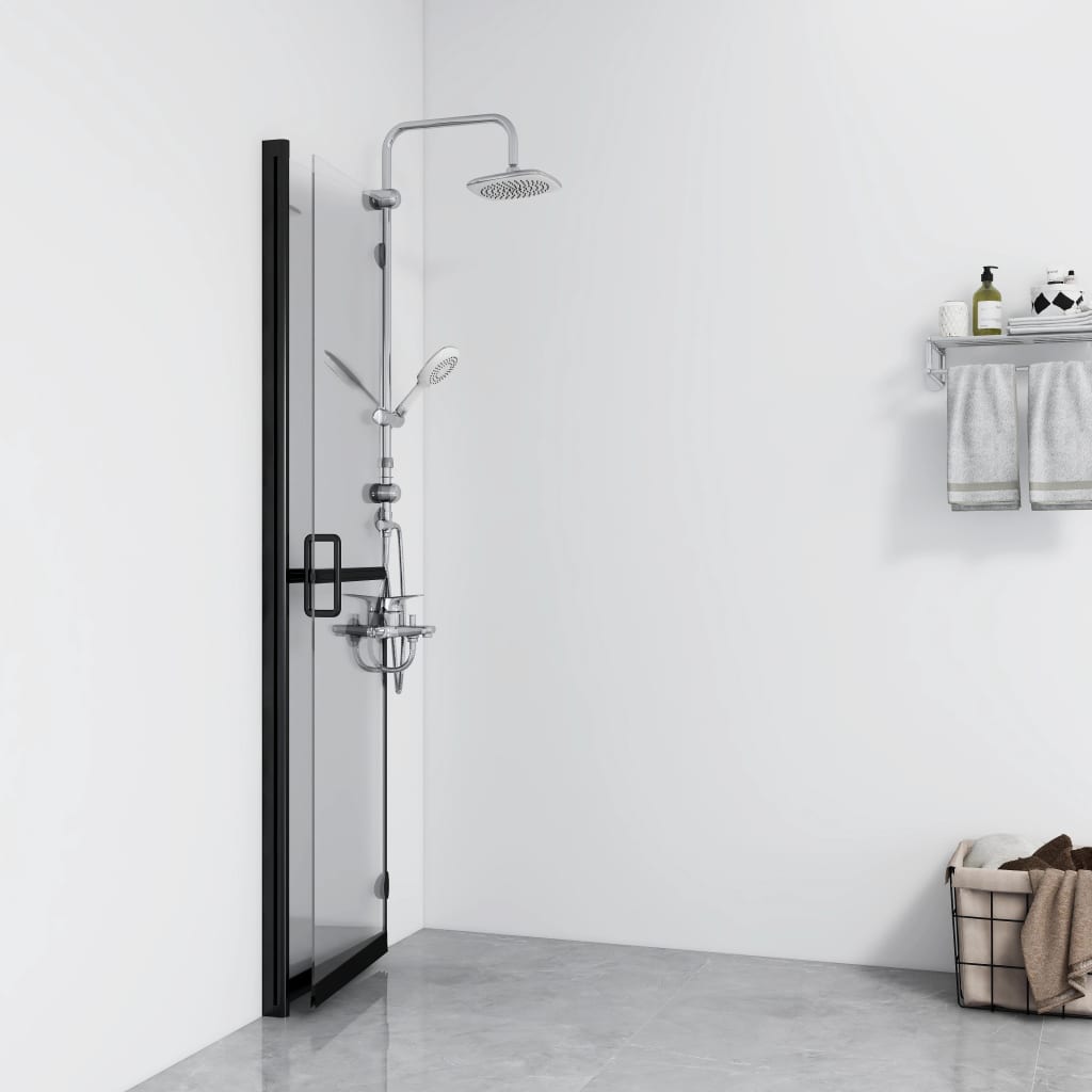 Folding shower screen, clear, 100x190cm, ESG glass