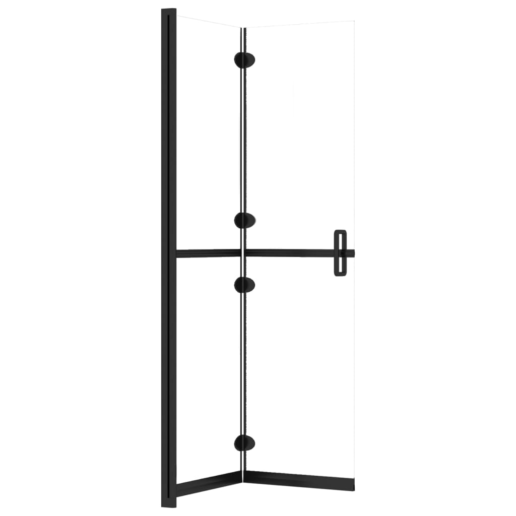 Folding shower screen, clear, 100x190cm, ESG glass