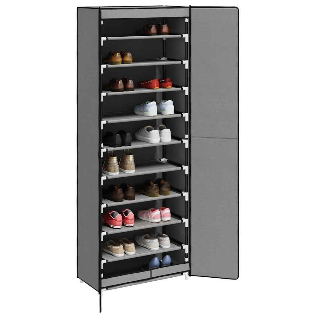 Shoe cabinet, grey, 60x30x166cm, fabric