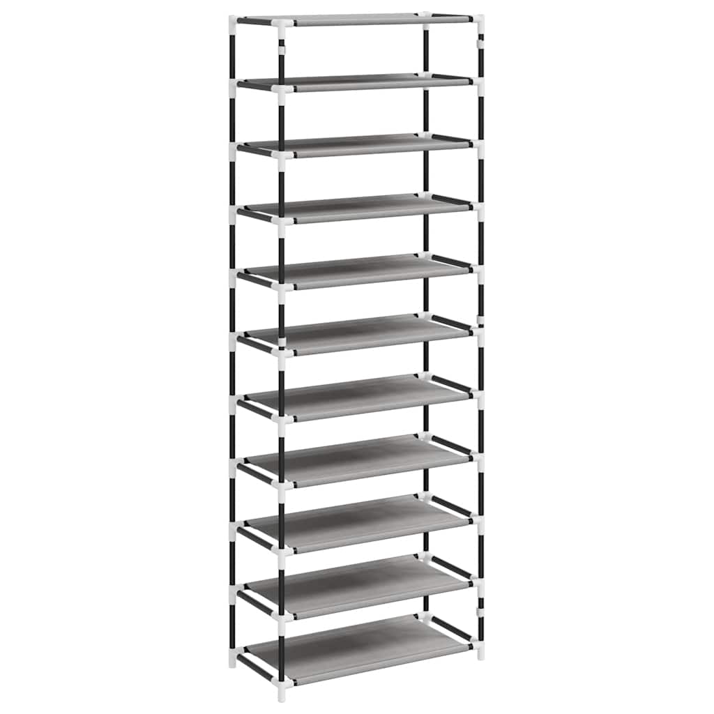 Shoe cabinet, grey, 60x30x166cm, fabric