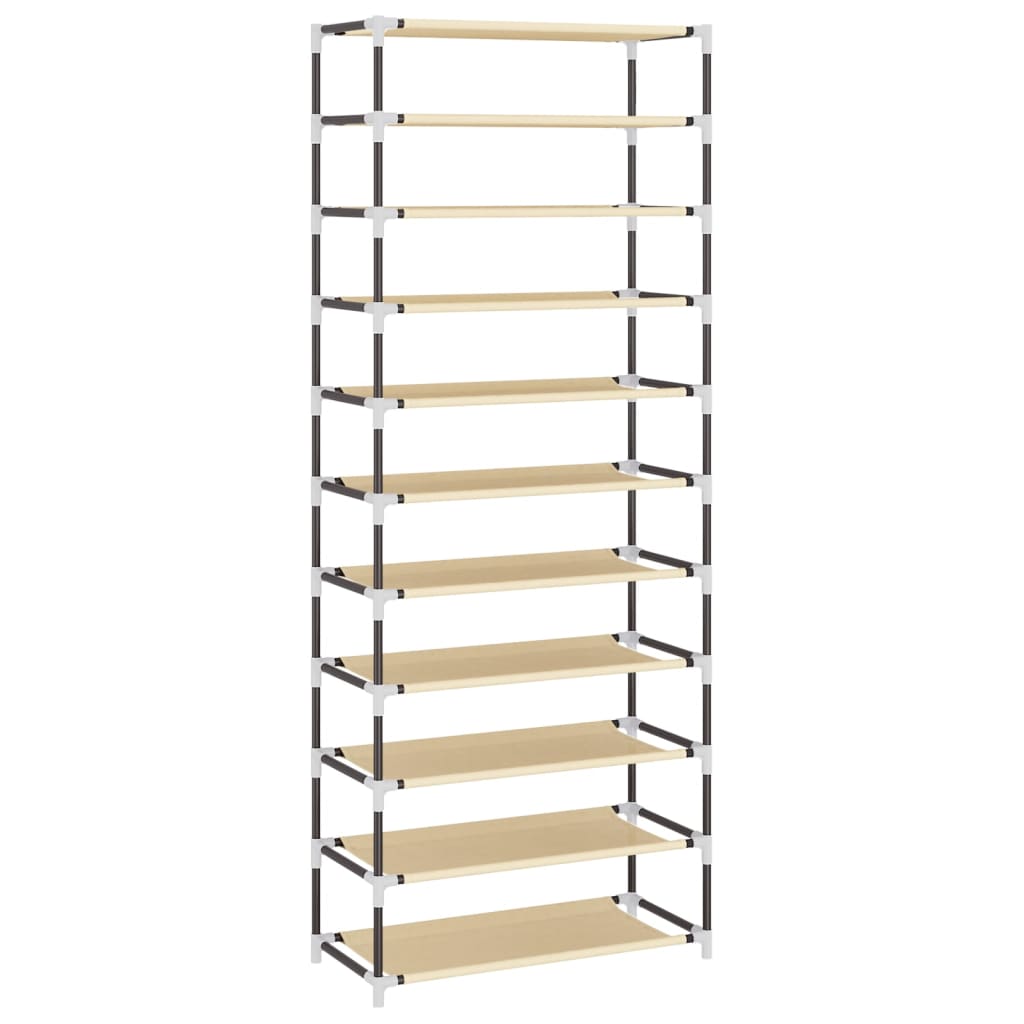 Shoe cabinet, cream, 60x30x166cm, fabric