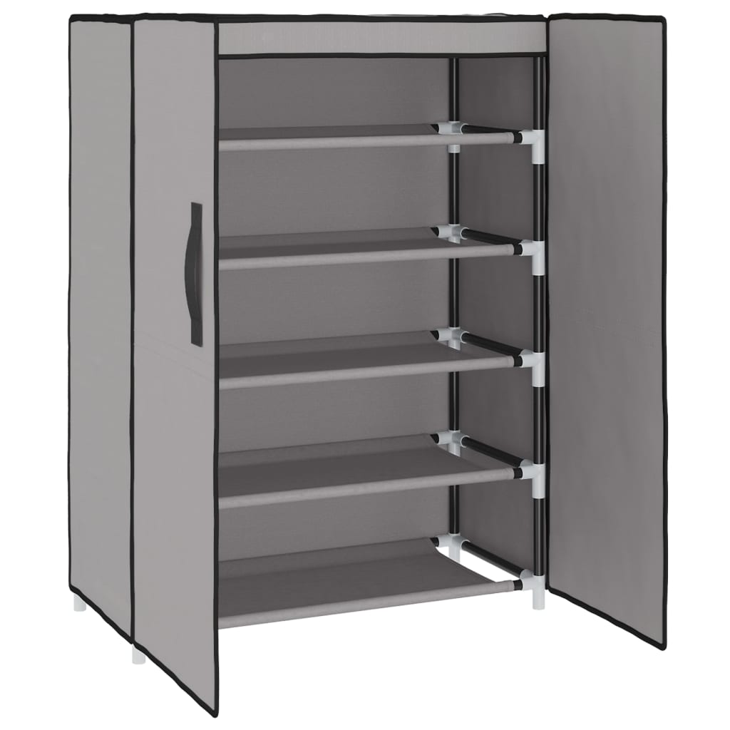 Shoe cabinet, grey, 60x28x90cm, fabric