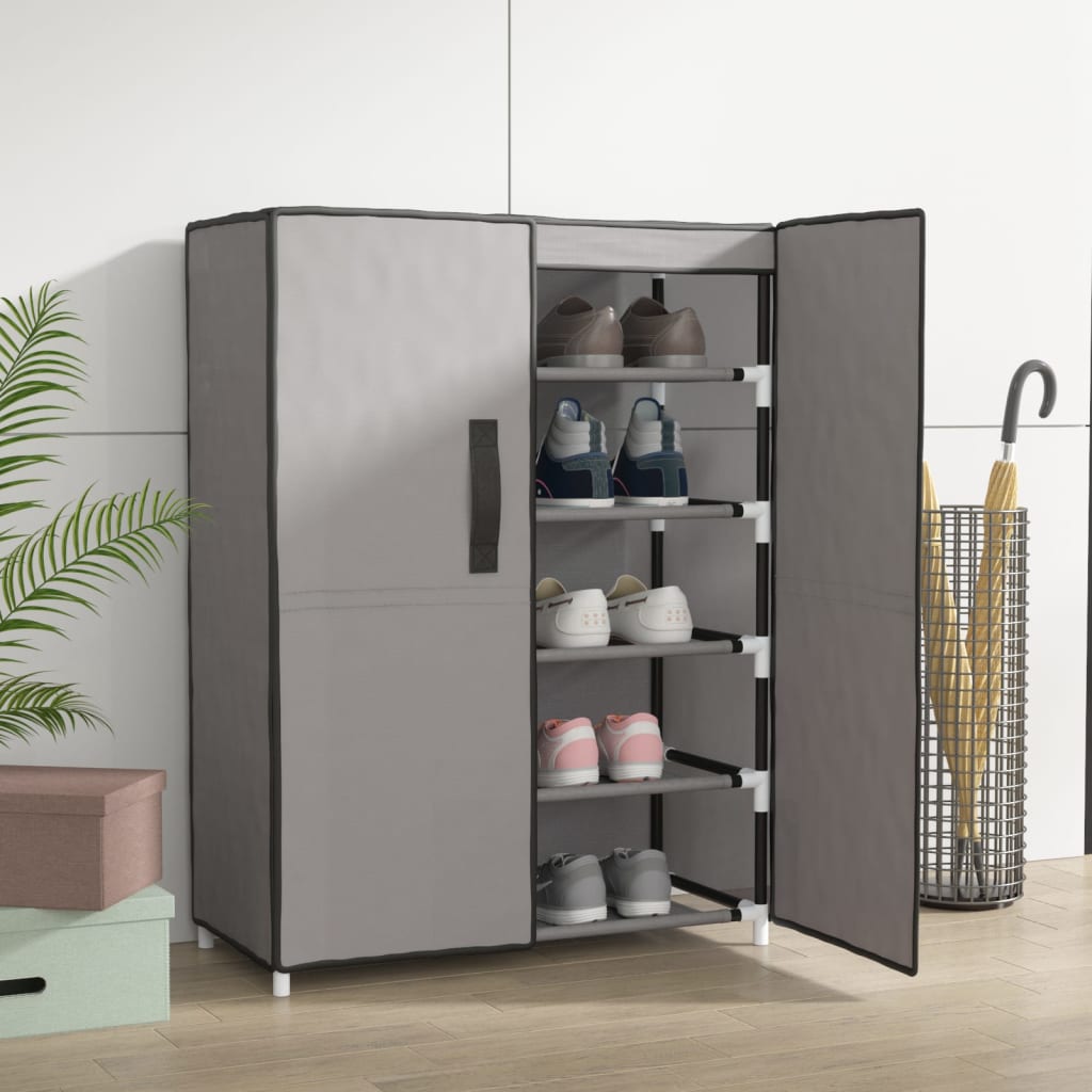 Shoe cabinet, grey, 60x28x90cm, fabric
