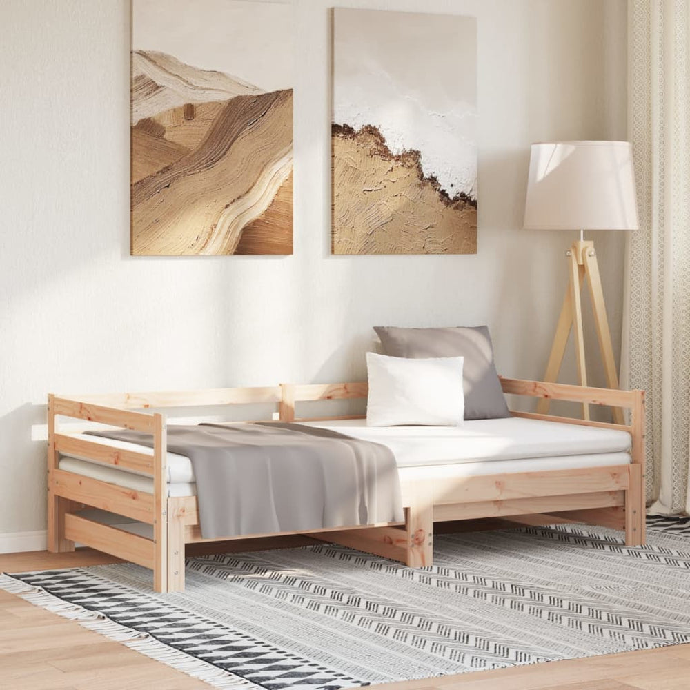 Ištraukiama lova, 2x(90x200)cm, pušies medienos masyvas