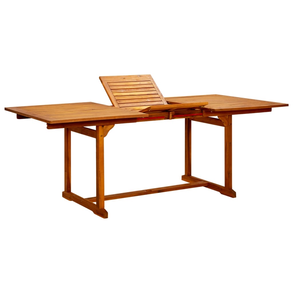 Garden dining table, (150–200)x100x75cm, solid acacia