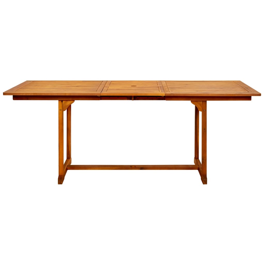 Garden dining table, (150–200)x100x75cm, solid acacia