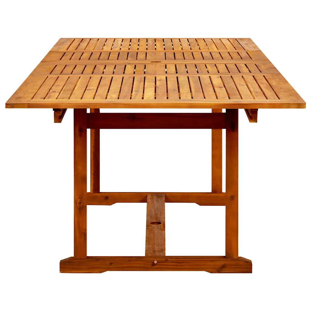 Sodo valgomojo stalas, (160–240)x100x75cm, akacijos masyvas