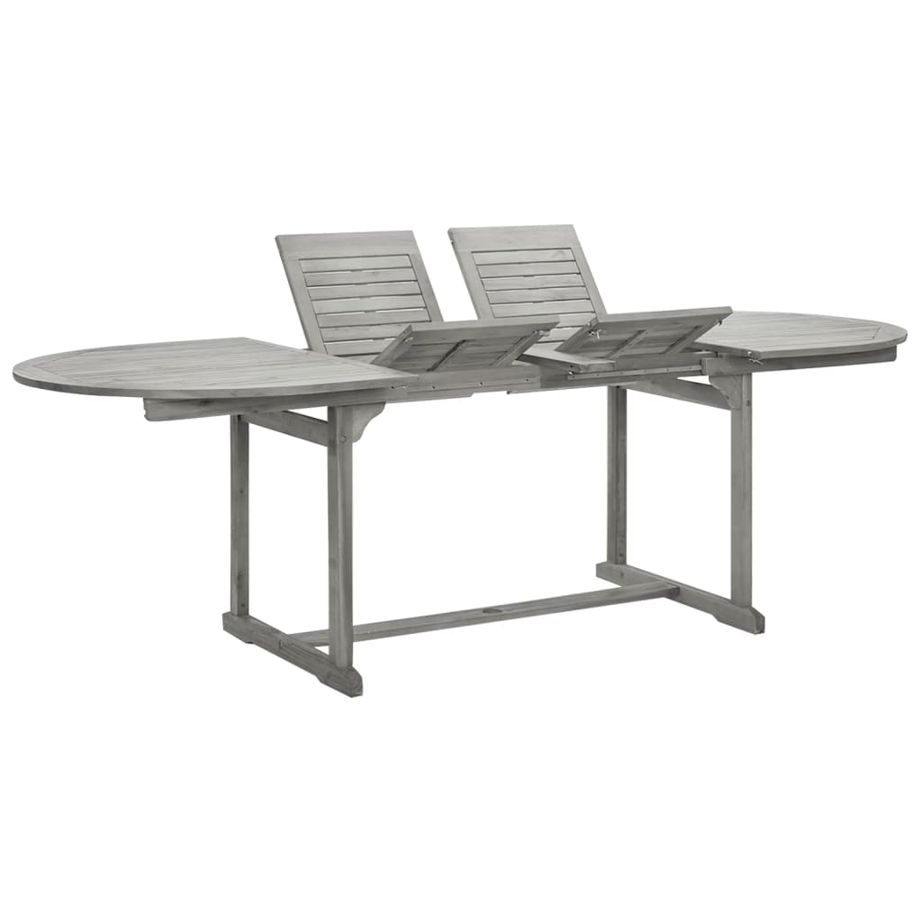 Garden dining table, (160–240)x100x75cm, solid acacia wood